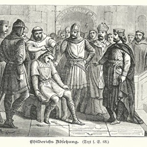Deposition of Childeric III, King of the Franks, 752 (engraving)