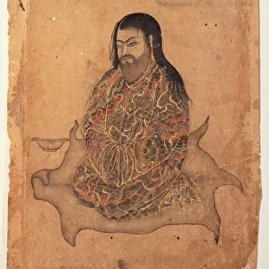 A Dervish, Seated in Contemplation, c. 1650 (opaque w / c & gold on paper)