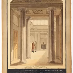 Design for a Counting House for Messrs Thelusson, Nephew & Co, Princes Street, 1810 (pen, coloured washes & ink on paper)
