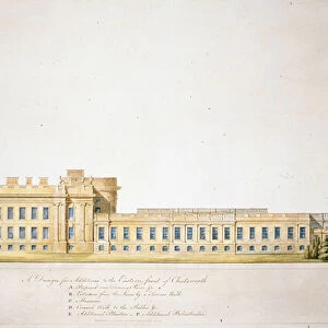 Design for the East Elevation, Chatsworth House (w / c on paper)