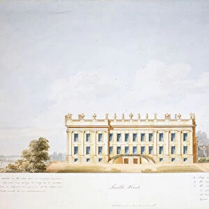Design for the South Front, Chatsworth House (w / c on paper)