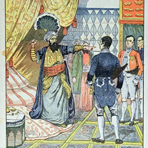 The Dey of Algiers, Hussein ibn El Hussein strikes the French ambassador, M
