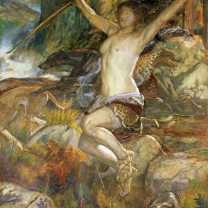 Diana of the Hunt, 1901 (w / c on paper)