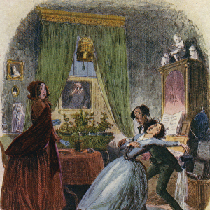 In Dickens Land - Dombey and Son Postcard, c. 1907 (colour litho)