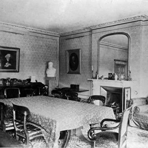 The Dining Room at Down House (b / w photo)