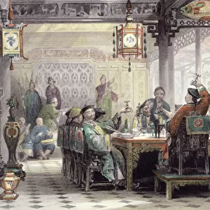 Dinner Party at a Mandarins House, from China in a Series of Views