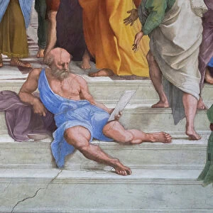 Diogenes of Sinope: detail from the School of Athens in the Stanza della Segnatura, 1510-11 (fresco)