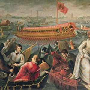 The Disembarcation of Catarino Cornaro in Venice in 1489 (oil on canvas)