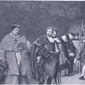 Dismissal of Cardinal Wolsey by King Henry VIII, from Cassells History of the British