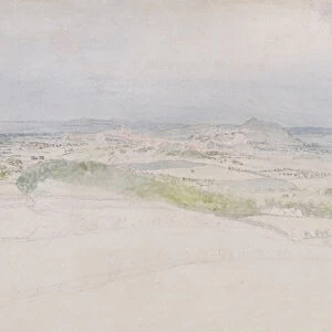 A Distant View of Edinburgh, 1809 (w / c over graphite on paper)