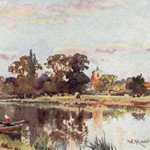 Ditton Corner, on the Cam (colour litho)