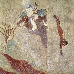 A diver. (Detail of fresco, 520-510 BC)