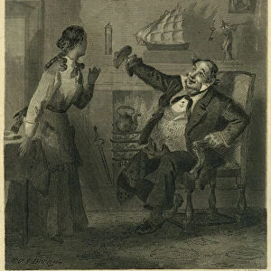 Dombey & Son: The Return of Walter Gay (engraving)
