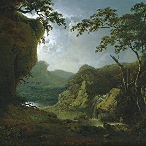 Dovedale by Moonlight (oil on canvas)