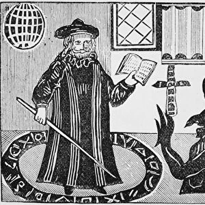 Dr Faustus in a Magic Circle, frontispiece of Gents translation of