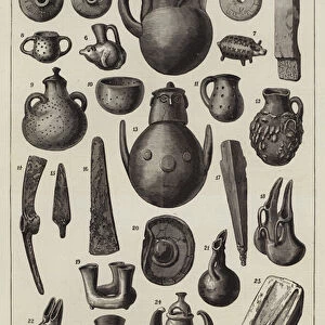 Dr Schliemanns Trojan Antiquities at South Kensington (engraving)