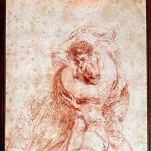 The Draw kiss has the blood of Jean Antoine Watteau (1684-1721). 18th century