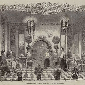 Drawing room of the house of a Chinese nobleman (engraving)