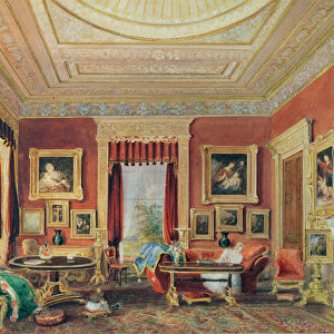 The Drawing Room, Leigh Court, Bristol, c. 1840 (w / c on paper)