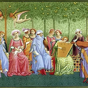 The dream of life - fresco by Orcagna, 14th century, bibl. des Arts Deco, Paris