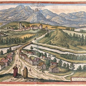 Dregelypalank, Hungary (engraving, 1572-1617)