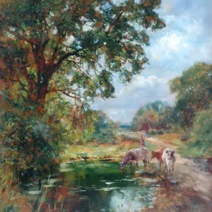 The Drinking Pool (oil on panel) The Drinking Pool (oil on panel)