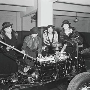 Driving school for women, Federation of Women's Clubs, 26th November 1935 (b/w photo)