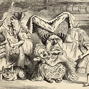The Duchess with her family, from Alices Adventures in Wonderland by Lewis Carroll