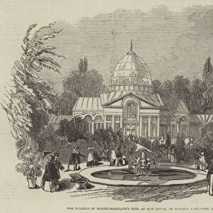 The Duchess of Northumberlands Fete at Sion House, on Tuesday Last, the Gardens and Great Conservatory (engraving)