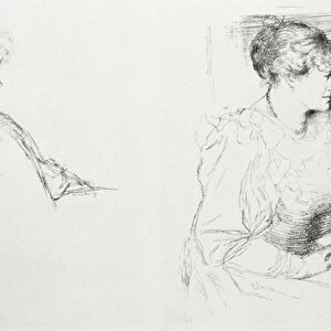 The Duchess of Rutland (1856-1937) (left), and Dame Ellen Terry (1848-1928) (right) (litho)