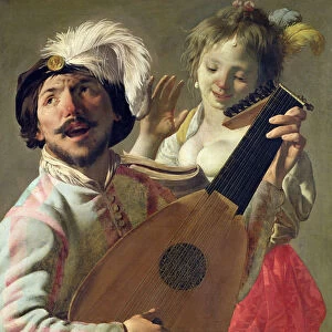 The Duet, 1628 (oil on canvas)