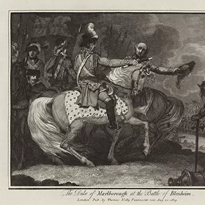 The Duke of Marlborough at the Battle of Blenheim (engraving)