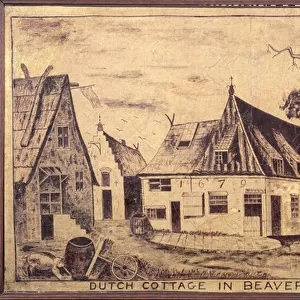 Dutch Cottage in Beaver Street in 1679, c. 1853 (oil on gauze)