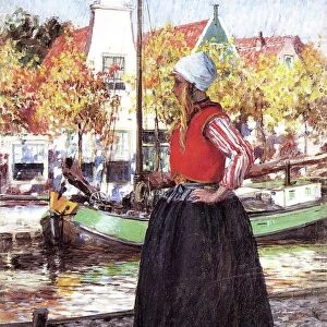 A Dutch Girl (oil on canvas)