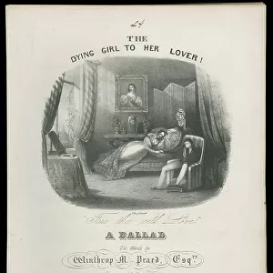 The Dying Girl to her Lover! Fare thee well Love!, c.1770-1959 (print)