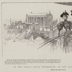At the Earls Court Exhibition, in the Gallery at the Panorama (engraving)