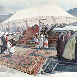 Easter celebrations in Addis Ababa (colour litho)