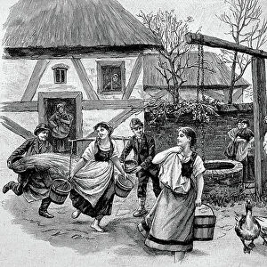 Easter Morning in the Countryside of East Prussia, 1895, Germany