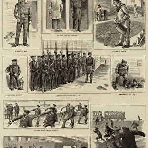 Our Own Easter Review, Royal Naval reserve at Whitstable (engraving)