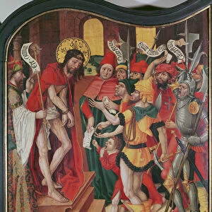 Ecce Homo, top of the interior right panel of an altarpiece of the Passion (oil on panel)