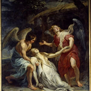 The ecstasy of Saint Mary Magdalene. Painting by Pierre Paul (Pierre-Paul