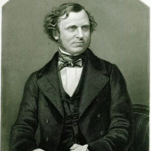Edward Henry Smith Stanley, Lord Stanley, engraved by D. J. Pound from a photograph