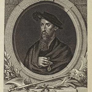 Edward Seymour, Duke of Somerset, Protector of England and beheaded in the reign of Edward the VI (engraving)