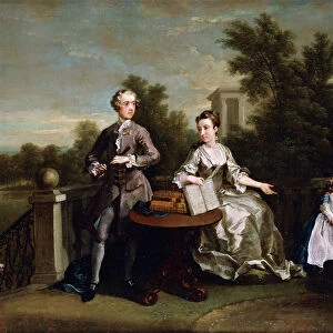 The Edwards Hamilton Family (oil on canvas)