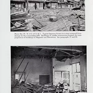 Effects of the Atomic Bombs at Hiroshima and Nagasaki (b/w photo)