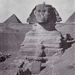 Egypt: The Sphynx (b / w photo)