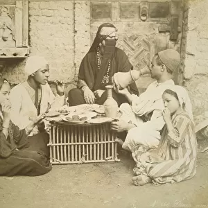 An Egyptian Family, c. 1878 (b / w photo)