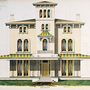 Front Elevation for Villa No. 1, from Architectural Designs for Model Country