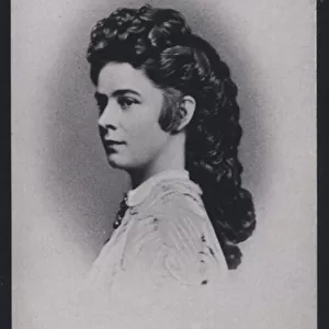 Elisabeth, Imperatrice D Autriche-Hongrie (1837-1898) (b / w photo)