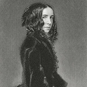 Elizabeth Browning (1806-61) (engraving)